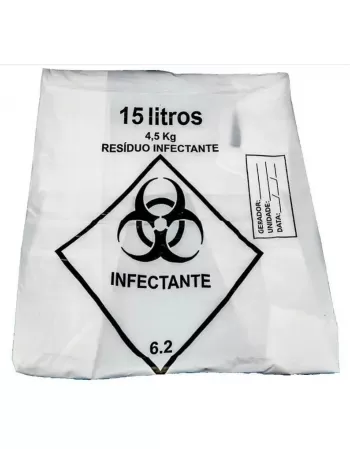 SACO DE LIXO HOSP BRAN INFECT 15L C/100