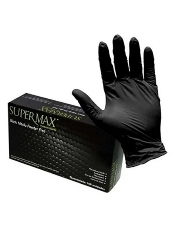 LUVA DE PROC NITRILO P BLACK SUPERMAX