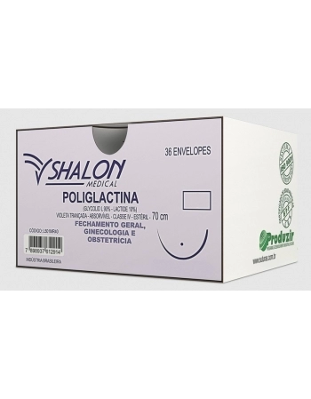 FIO POLIGLACTINA 2-0 C/AG 3CR SHA 36