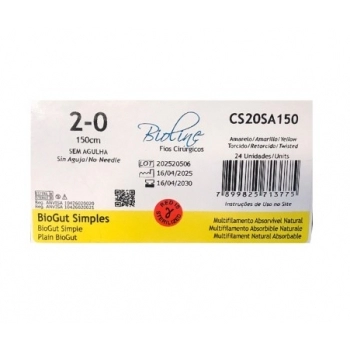 FIO CAT SIMP 2-0 S/AG -150 CM BIO