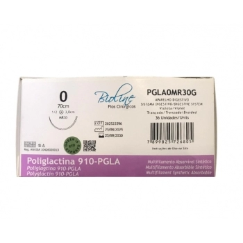 FIO POLIGLACTINA 0 AG1/2 CIL3,0-70 BI