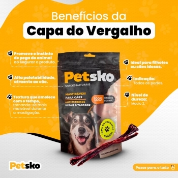 PETSKO CAPA DO VERGALHO BOVINO DESIDRATADO 5UND