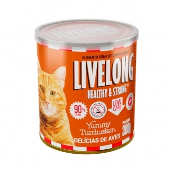 LIVELONG GATO DELICIAS DEL AVES LATA 300 GR