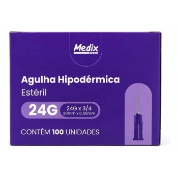 AGULHA 20 X 5,5 MEDIX 100 LILAS CAIXA