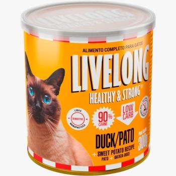 LIVELONG GATO PATO LATA 300 GR