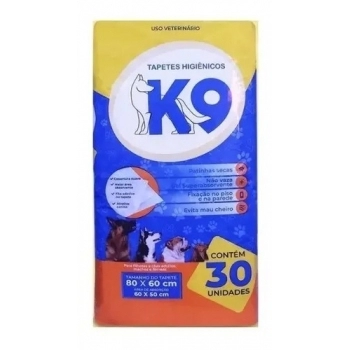 TAPETE HIGIENICO PET K9 80 X 60 CM C/ 30 UND