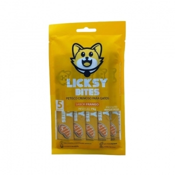 PETISCO CREMOSO PARA GATOS LICKSY BITES FRANGO - 1 PACK