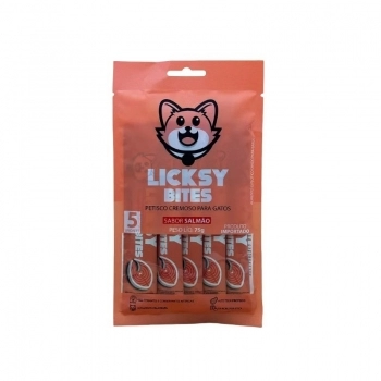 PETISCO CREMOSO PARA GATOS LICKSY BITES SALMAO - 1 PACK