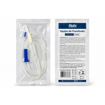 EQUIPO PARA TRANSFUSAO DE SANGUE 150CM LOCK UND MEDIX