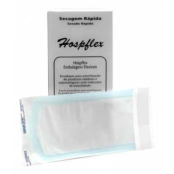 ENVELOPE ESTERILIZAÇÃO 190X330 C/200 UND HOSPFLEX