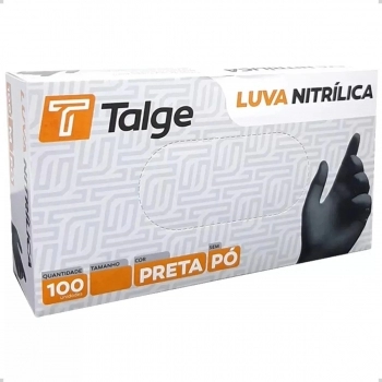LUVA NITRILICA PRETA S/PO G TALGE