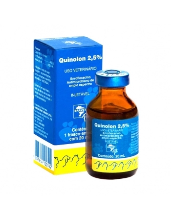 ENROFLOXACINO QUINOLON 2,5% INJ. 20 ML